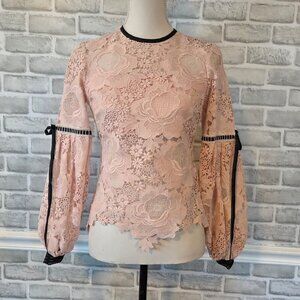 UnitedWood Pink Elva Lace Top 4 Romantic Coquette Fairycore Steampunk Feminine